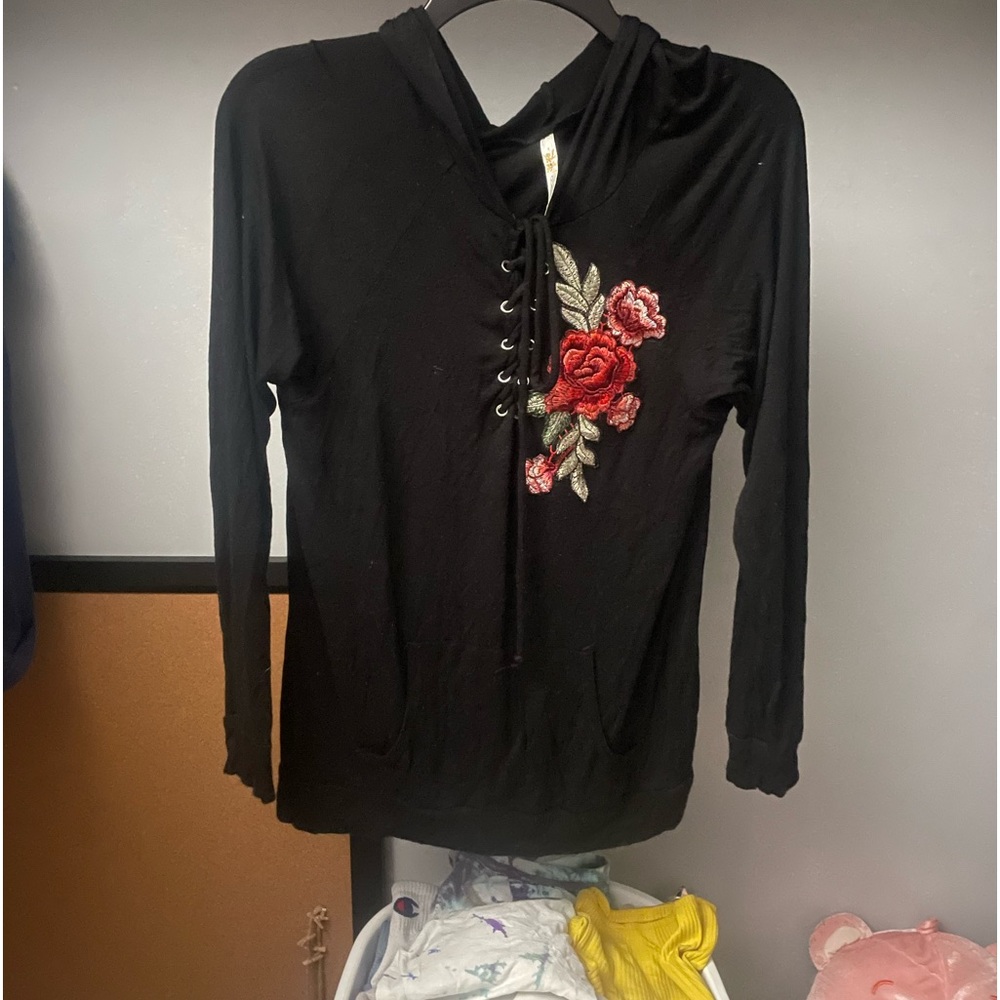 rose shirt with hood